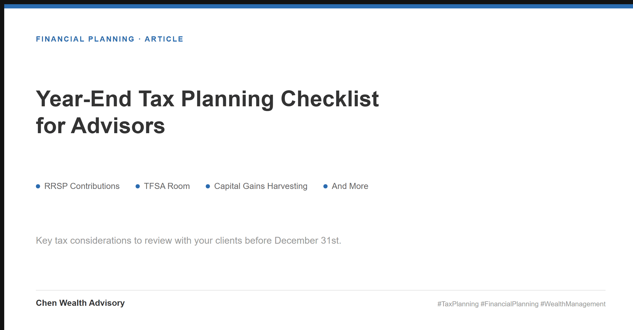 Year-End Tax Planning: 5 Things to Review