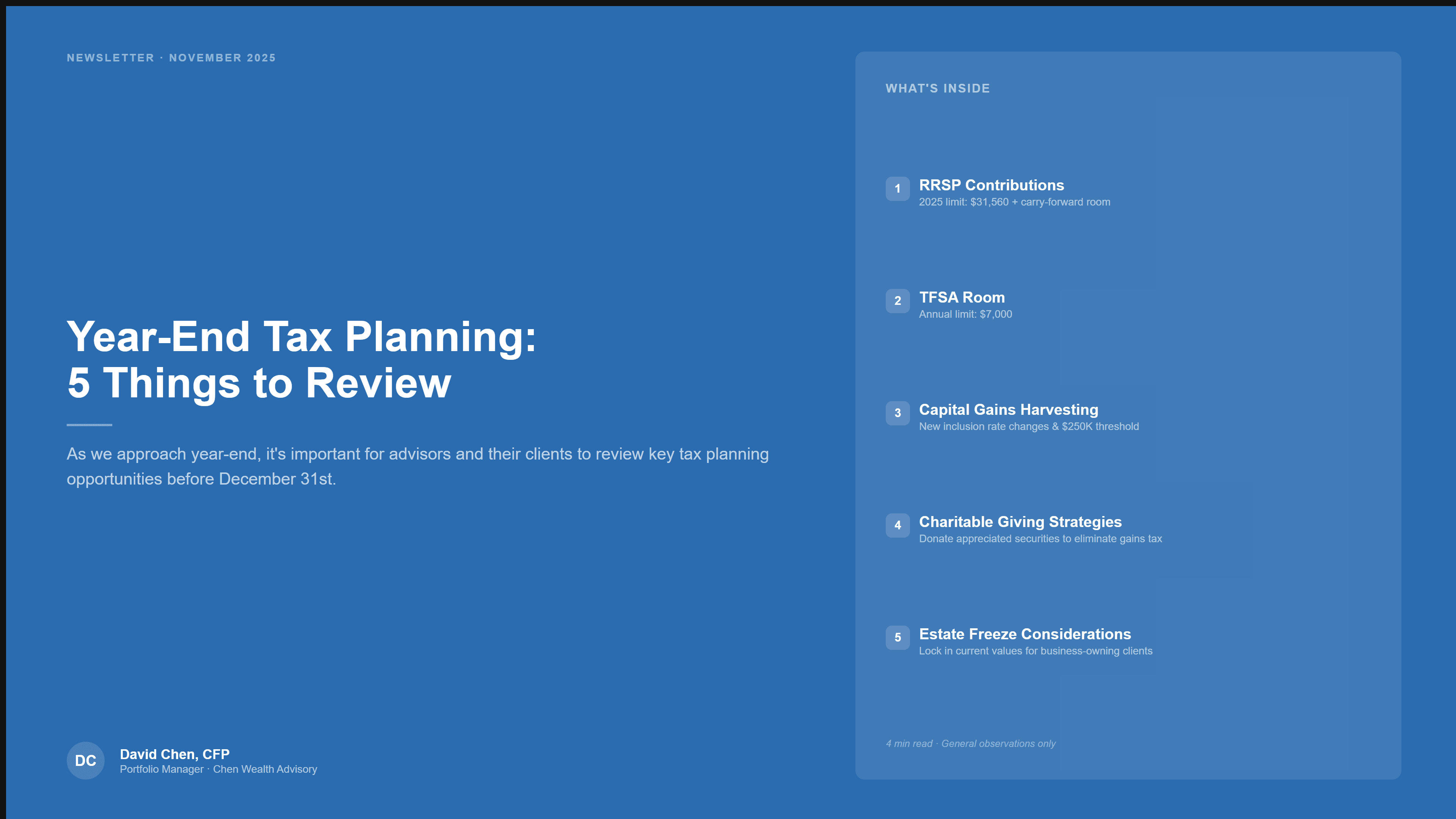 Cover for Year-End Tax Planning: 5 Things to Review